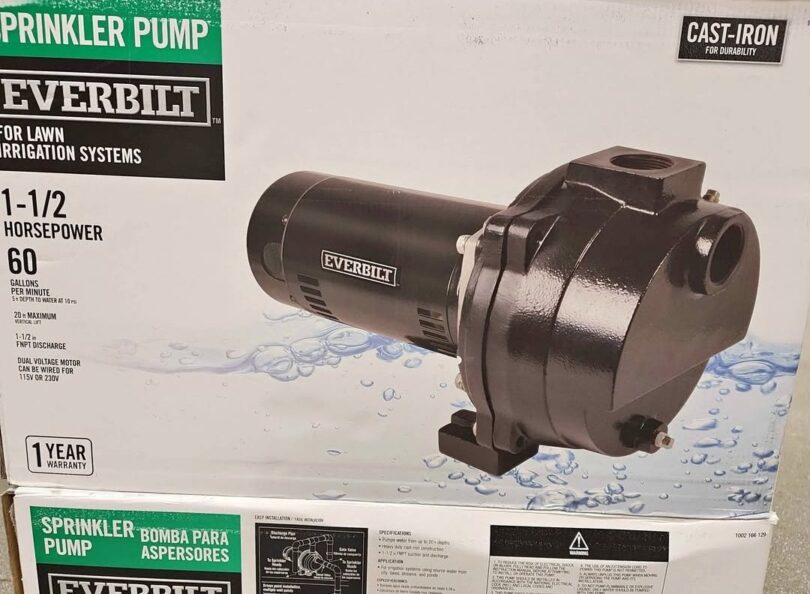 Everbilt 1-1/2 HP Plastic Lawn Sprinkler Pump Pallet - Image 3